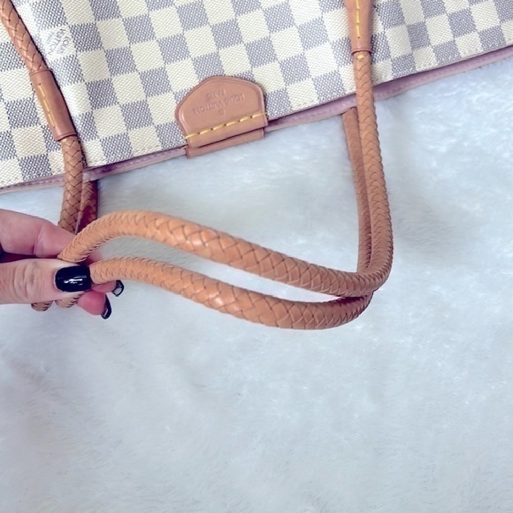 Louis Vuitton Propriano Tote Bag Damier Azur Leather White -Like New- 20… - Picture 13 of 16